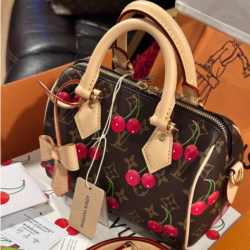 🆕💖 Louis Vuitton LV X TM Murakami Cherry Cerises Speedy 20 - Picture 17 of 17